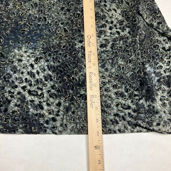 Chicos Additions Womens Blouse Printed Shirt Crew Neck Stretchy Work Top 3 XL - Picture 6 of 11